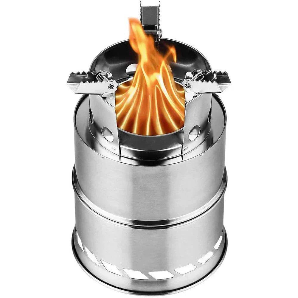 Portable Mini Wood Burning Stove – Stainless Steel for Outdoor Adventures - camping nature gear