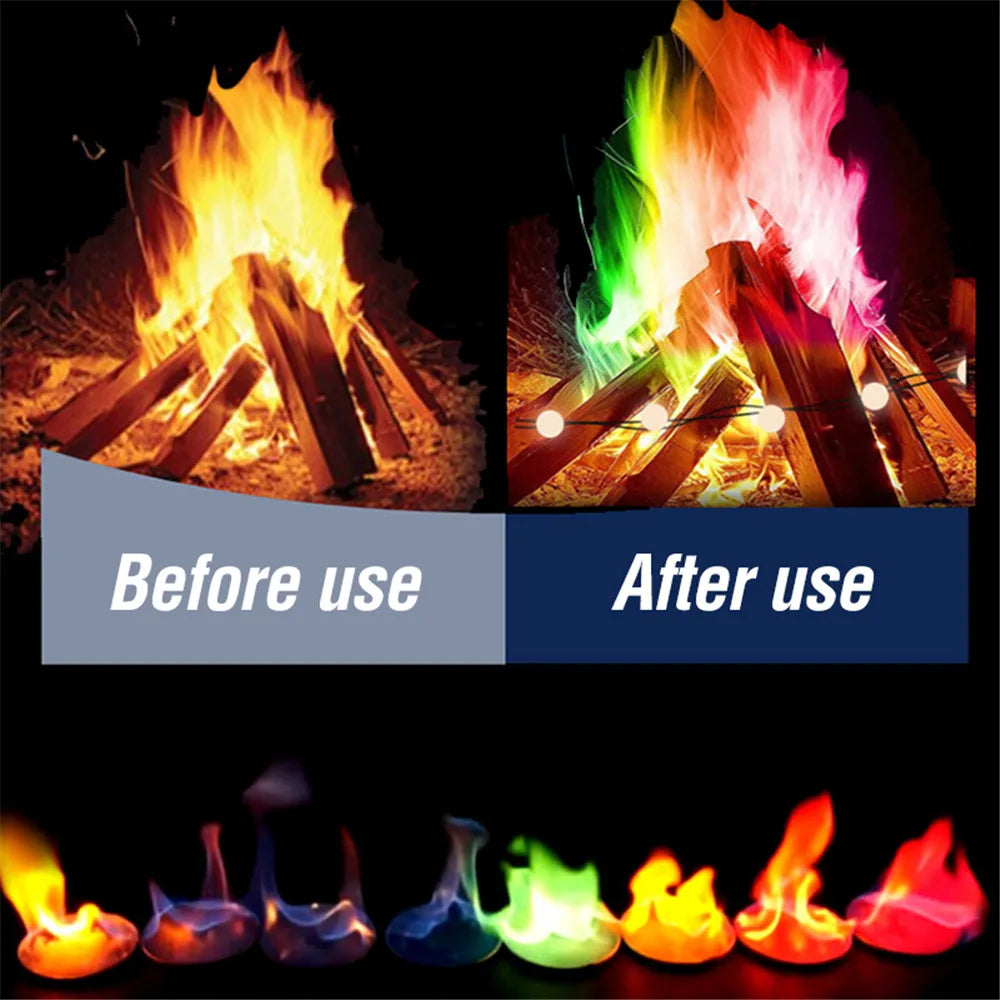 Magic Fire Color Sachets - Colorful Flames for Outdoor Fun - camping nature gear