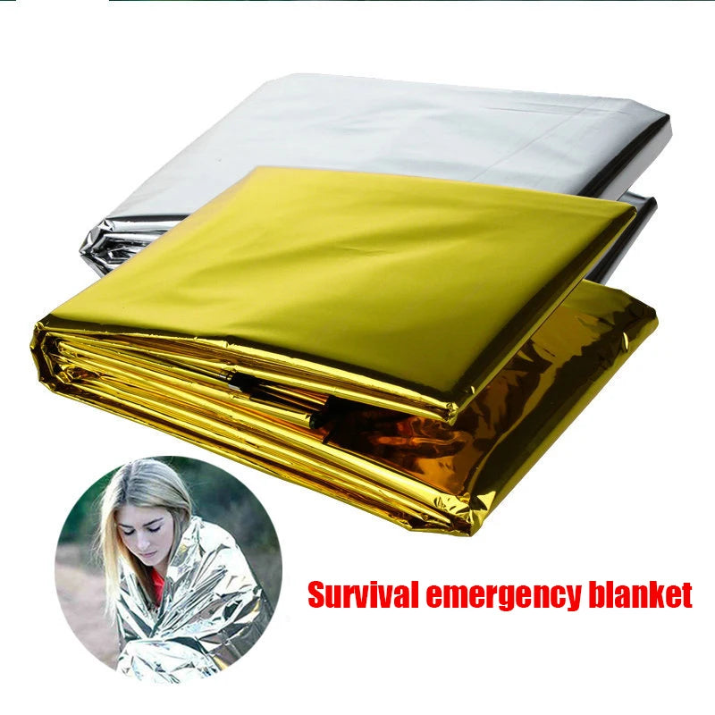 Windproof & Waterproof Emergency Thermal Blanket for Survival - camping nature gear