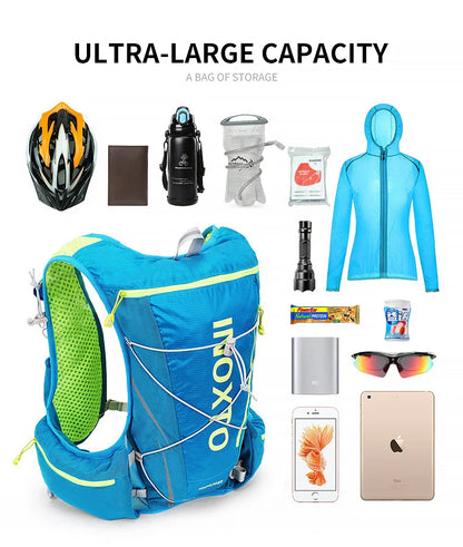 8L Running Hydration Backpack – Hiking Vest with 1.5L Water Bag & Bottle - camping nature gear