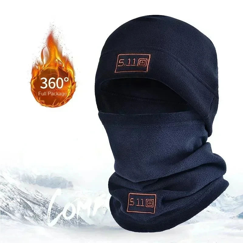 Military Fleece Hat & Scarf Set - Warm Balaclava and Neck Protector for Winter - camping nature gear