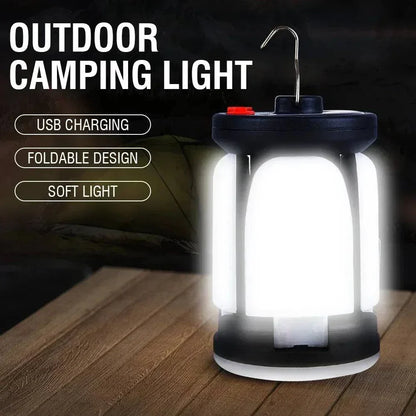 Foldable LED Solar Lantern – 6 Light Modes for Camping