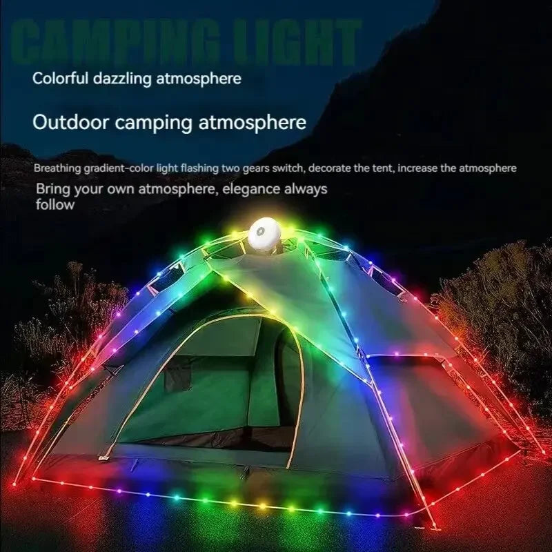 10M LED Camping Light Strip – Waterproof & Recyclable for Tents & Outdoor Decor - camping nature gear