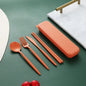 Wheat Straw Cutlery Set - Portable Travel Tableware for Kids & Adults - camping nature gear