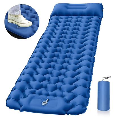 Ultralight Outdoor Inflatable Sleeping Pad with Pillows - camping nature gear