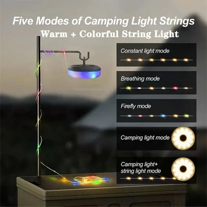 10M LED Camping Light Strip – Waterproof & Recyclable for Tents & Outdoor Decor - camping nature gear