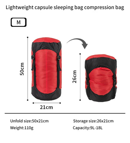 Waterproof Compression Stuff Sack – Lightweight Storage Bag for Sleeping Bags & Gear - camping nature gear