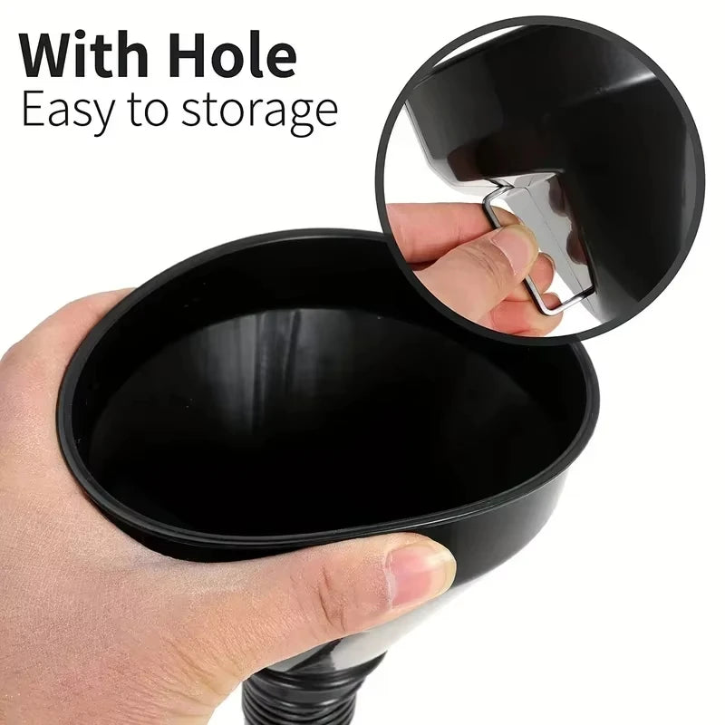 Spill-Proof Flexible Fuel & Oil Funnel – Wide Mouth Design for Safe and Mess-Free Refueling & Oil Changes - camping nature gear