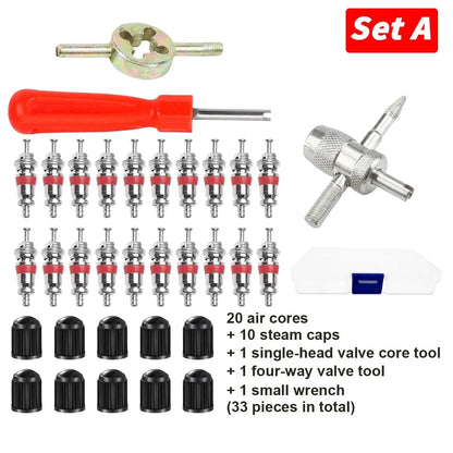 Tire Valve Core Remover Tool Kit – Car & Bike Repair - camping nature gear