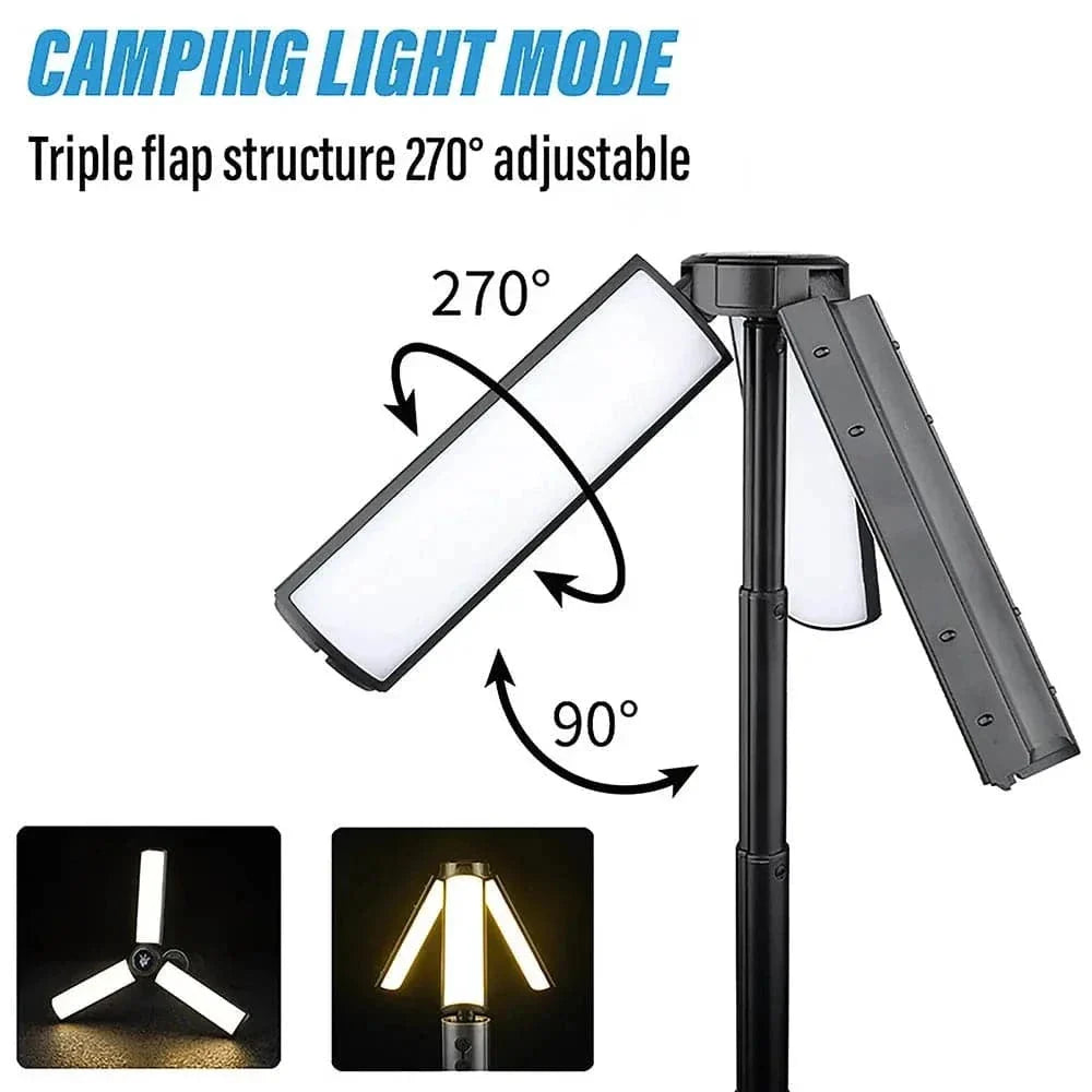 2-in-1 USB Rechargeable Outdoor Camping Flashlight