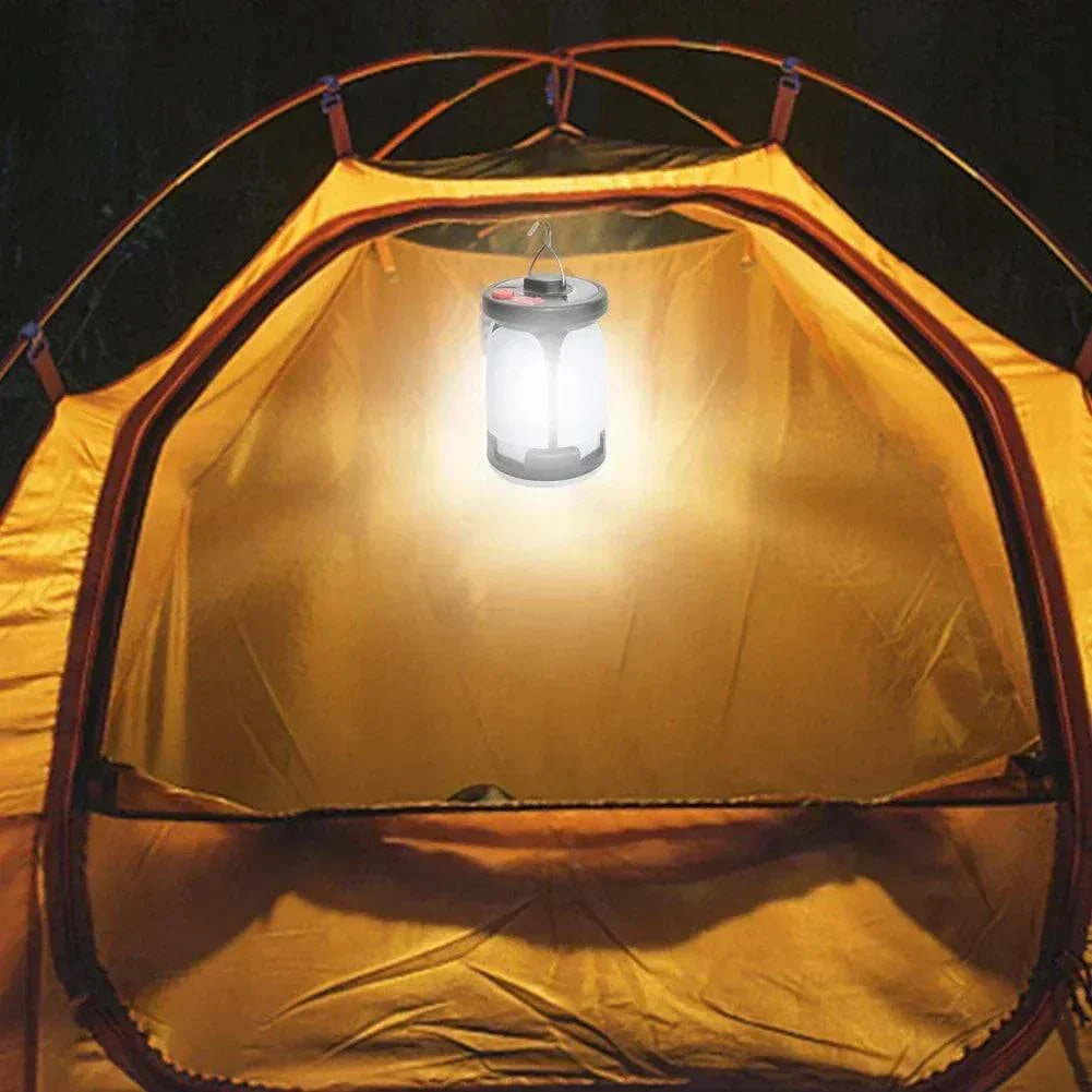 Foldable LED Solar Lantern – 6 Light Modes for Camping