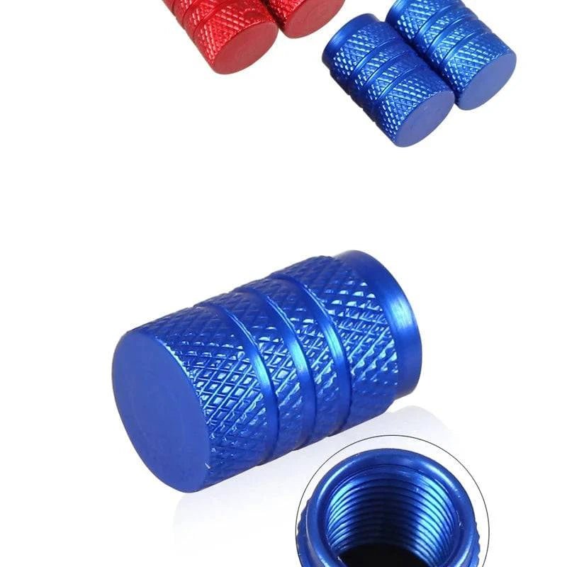 4Pcs Universal Aluminum Car Tire Valve Stem Caps – Dust Covers for Wheels & Tires - camping nature gear