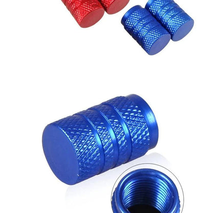 4Pcs Universal Aluminum Car Tire Valve Stem Caps – Dust Covers for Wheels & Tires - camping nature gear