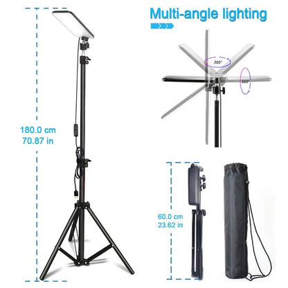 Portable LED Tripod Work Light - USB Rechargeable Camping Lamp - camping nature gear