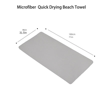 Oversized Quick Dry Beach Towel - Sand-Free, Super Absorbent Microfiber for Men & Women - camping nature gear