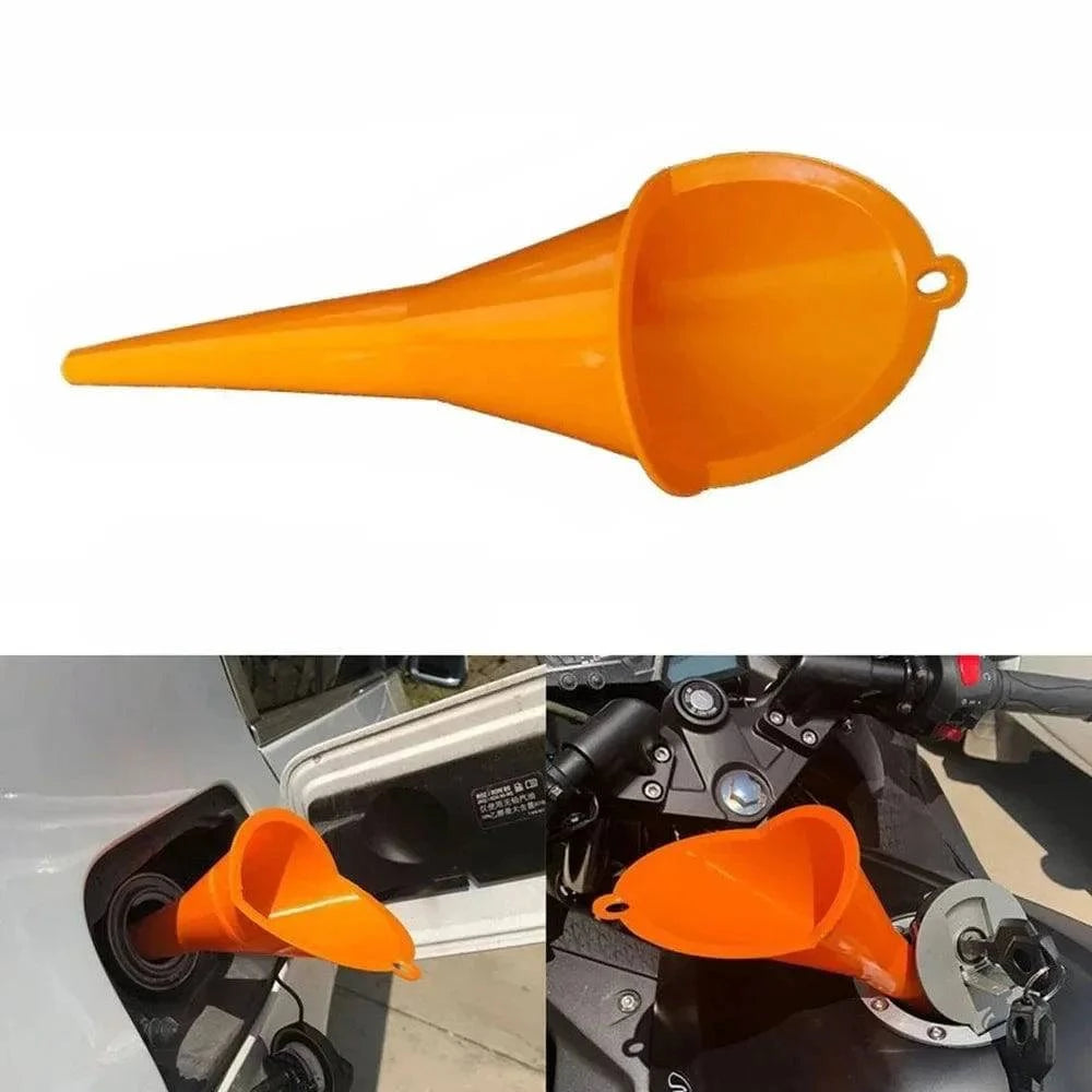 Long Stem Fuel Funnel – Auto & Motorcycle Refueling Tool - camping nature gear