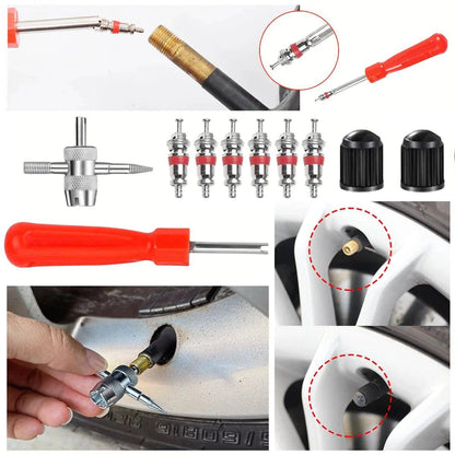 Tire Valve Core Remover Tool Kit – Car & Bike Repair - camping nature gear