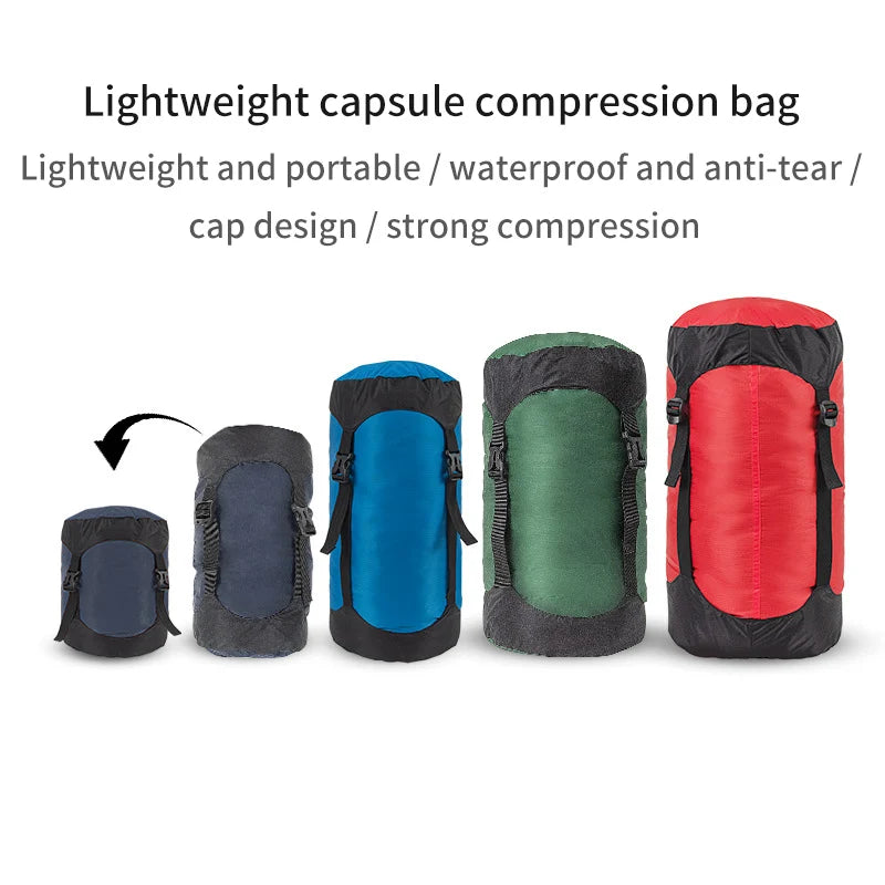 Waterproof Compression Stuff Sack – Lightweight Storage Bag for Sleeping Bags & Gear - camping nature gear