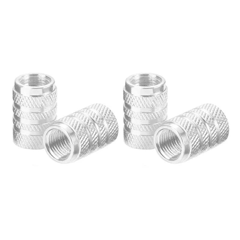 4Pcs Universal Aluminum Car Tire Valve Stem Caps – Dust Covers for Wheels & Tires - camping nature gear