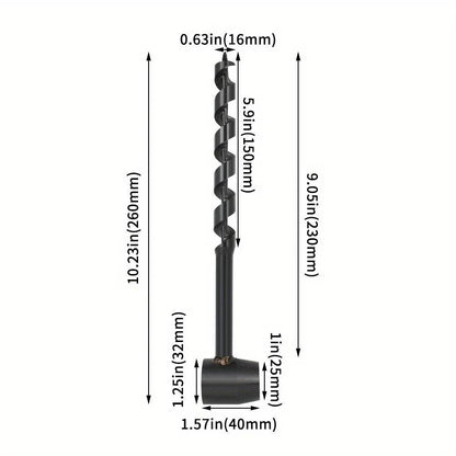 Outdoor Survival Drill & Wrench – 160mm Camping Bushcraft Tool