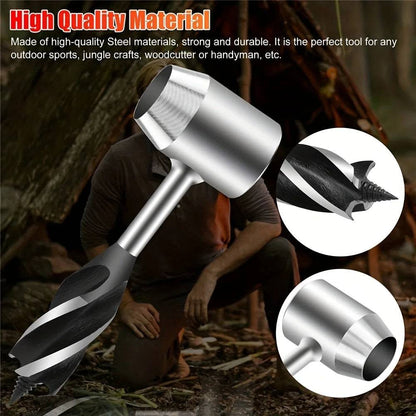 Outdoor Survival Drill & Wrench – 160mm Camping Bushcraft Tool