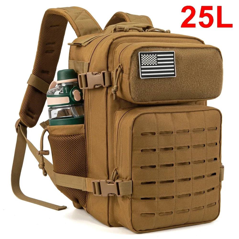 Tactical Hiking Backpack – 25L/45L with Bottle Holder for Men & Women - camping nature gear