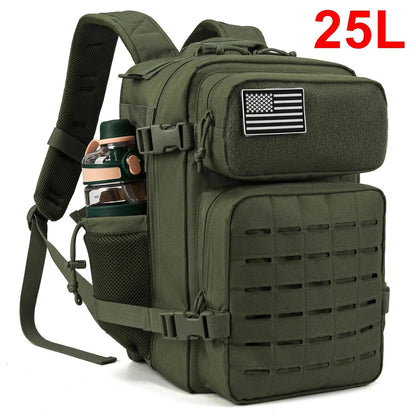 Tactical Hiking Backpack – 25L/45L with Bottle Holder for Men & Women - camping nature gear