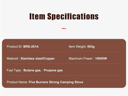 16000W Portable Camping Gas Stove