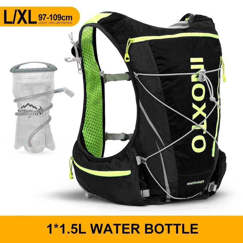 8L Running Hydration Backpack – Hiking Vest with 1.5L Water Bag & Bottle - camping nature gear