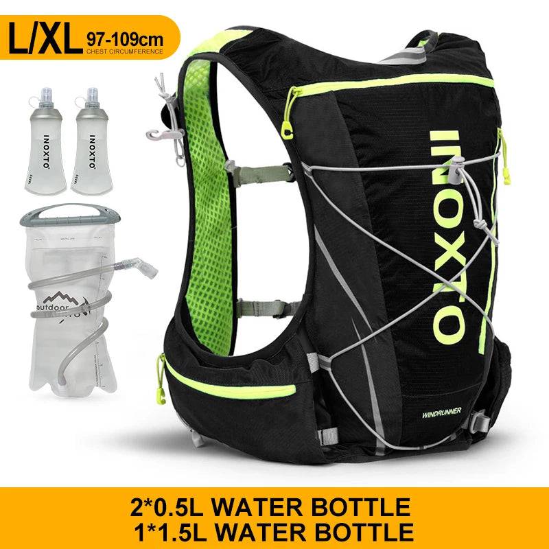 8L Running Hydration Backpack – Hiking Vest with 1.5L Water Bag & Bottle - camping nature gear