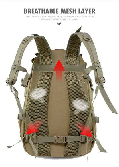 40L Tactical Camping Backpack – Outdoor Travel Bag for Men - camping nature gear