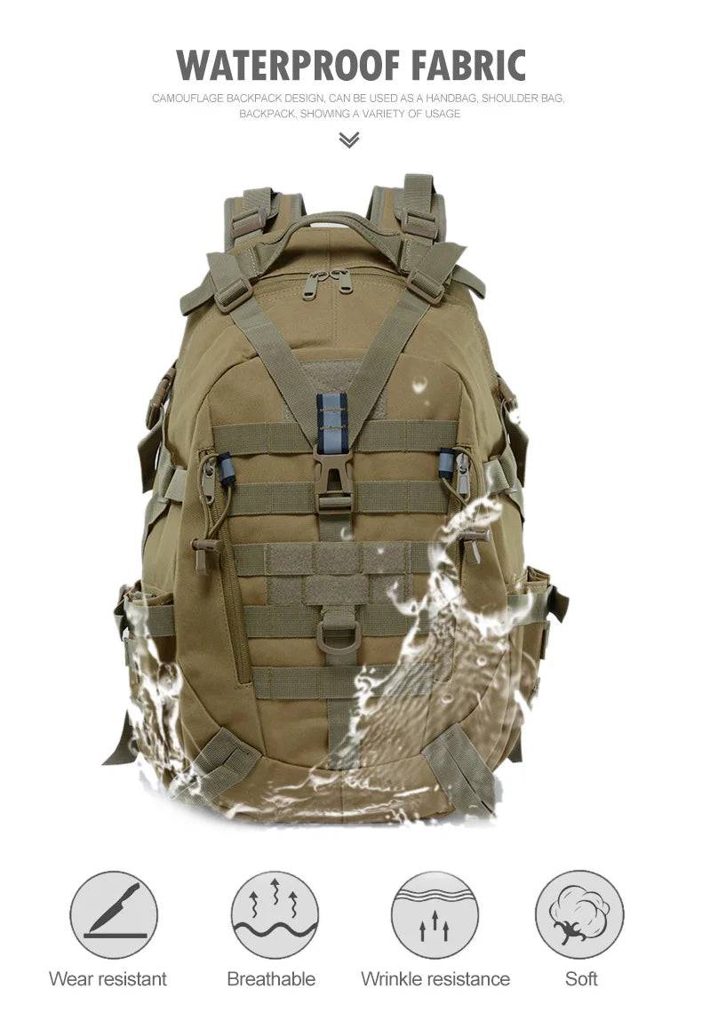 40L Tactical Camping Backpack – Outdoor Travel Bag for Men - camping nature gear