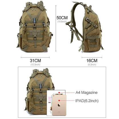 40L Tactical Camping Backpack – Outdoor Travel Bag for Men - camping nature gear