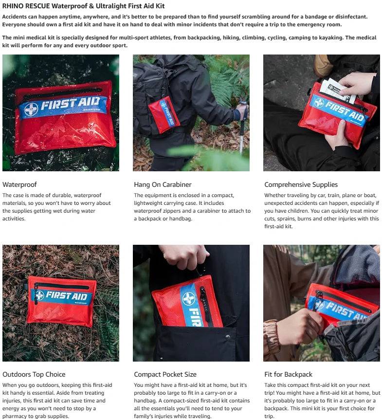 Compact Ultra-Waterproof First Aid Kit – Perfect for Camping - camping nature gear