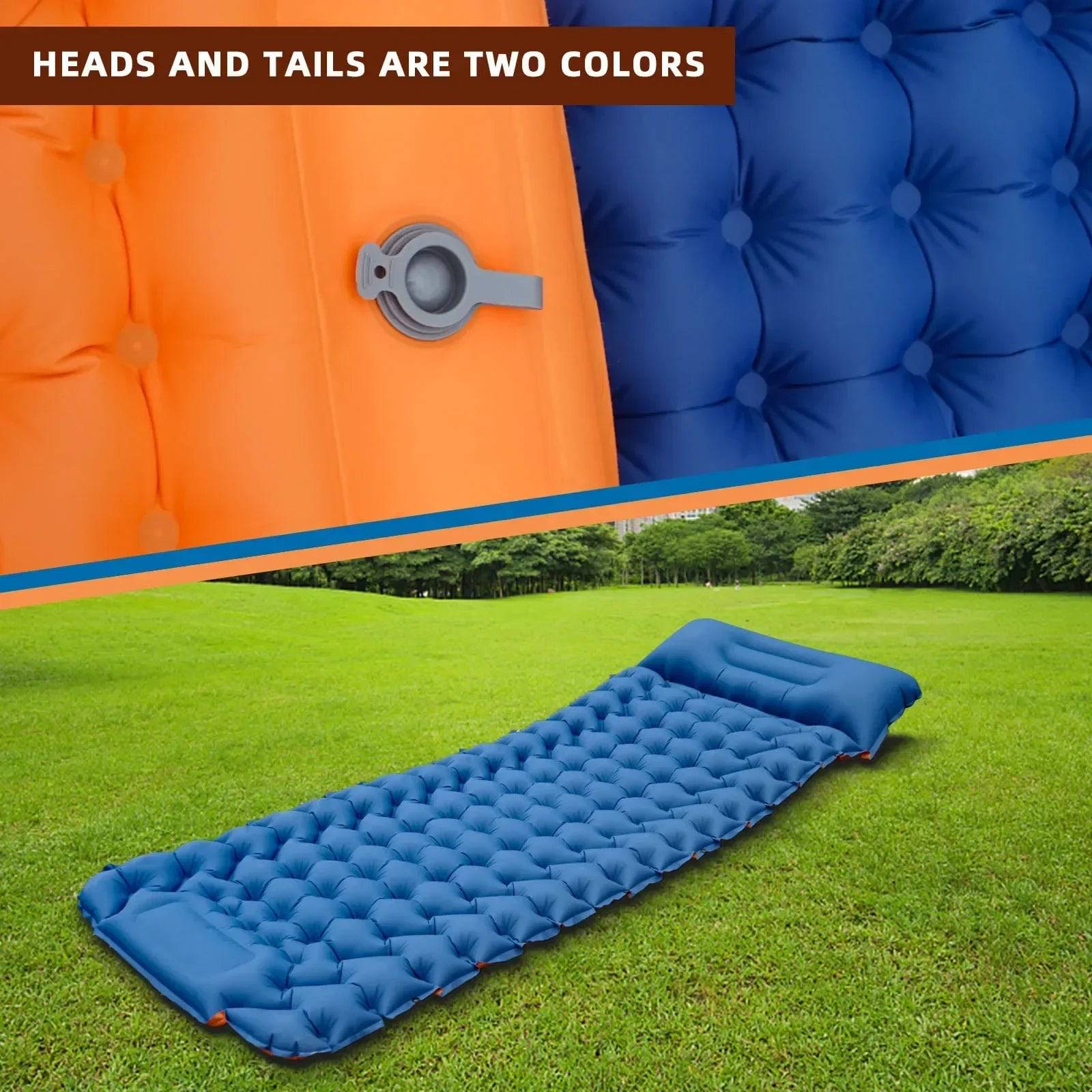 Inflatable Mattress with Pillows – Ultra-Light Travel & Camping Bed