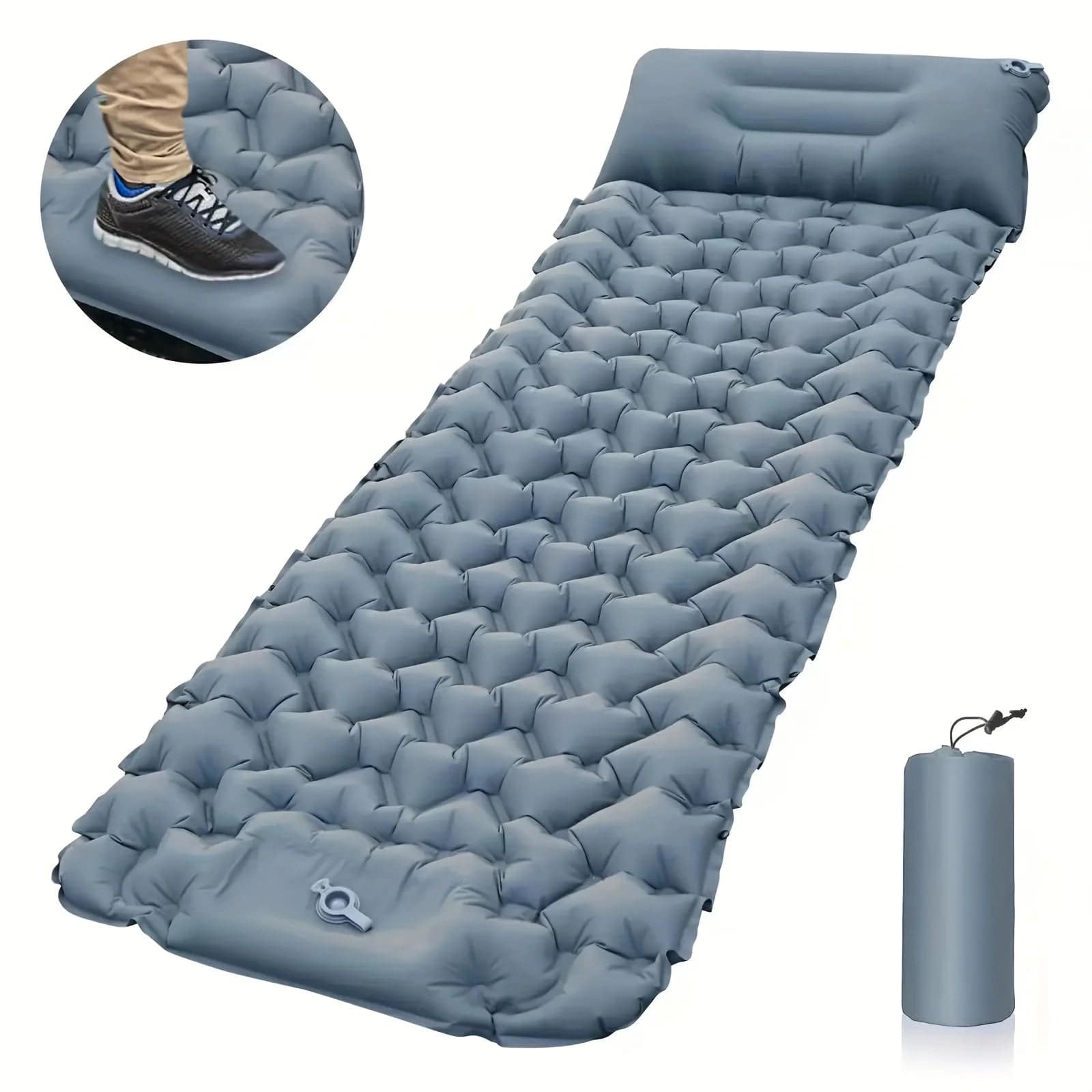 Inflatable Mattress with Pillows – Ultra-Light Travel & Camping Bed