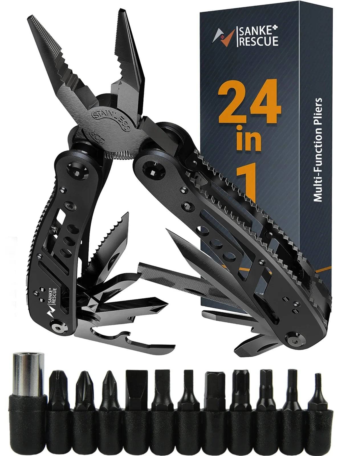 24-in-1 Sanke Rescue Multitool – Survival & Camping Gear