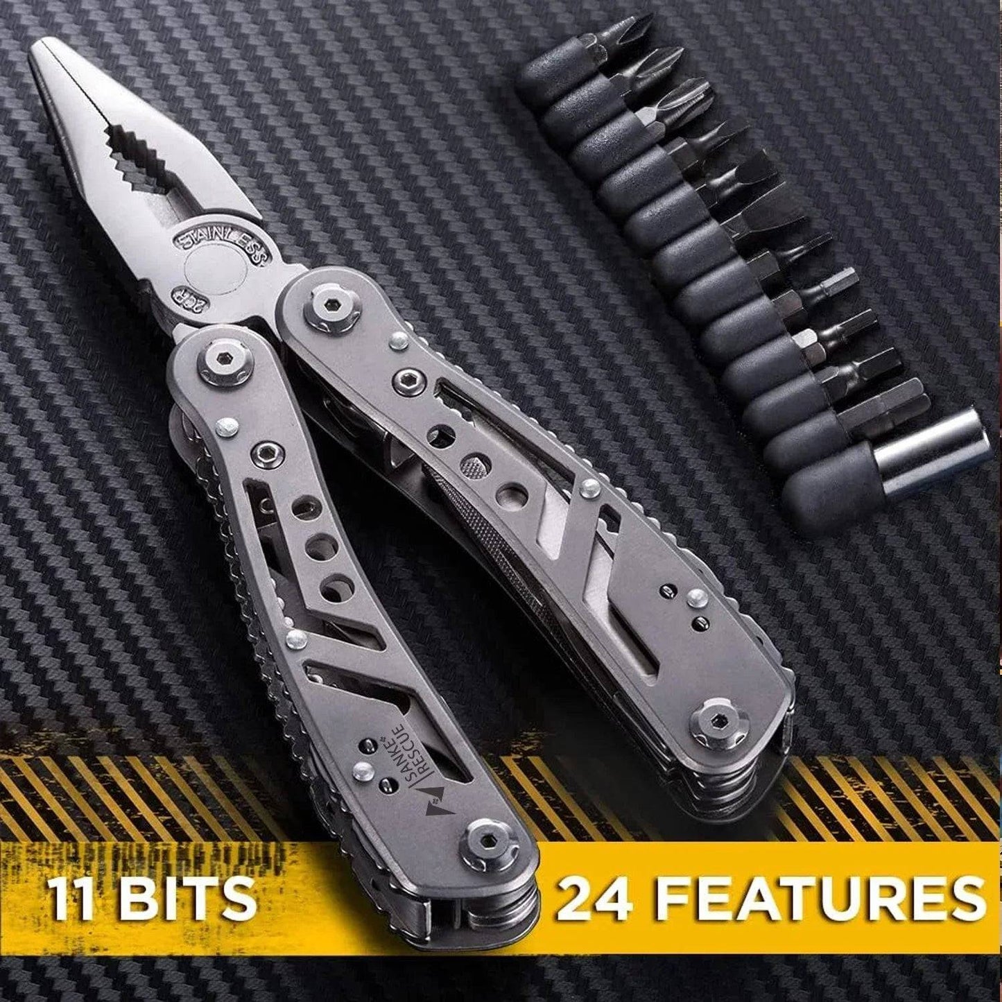 24-in-1 Sanke Rescue Multitool – Survival & Camping Gear