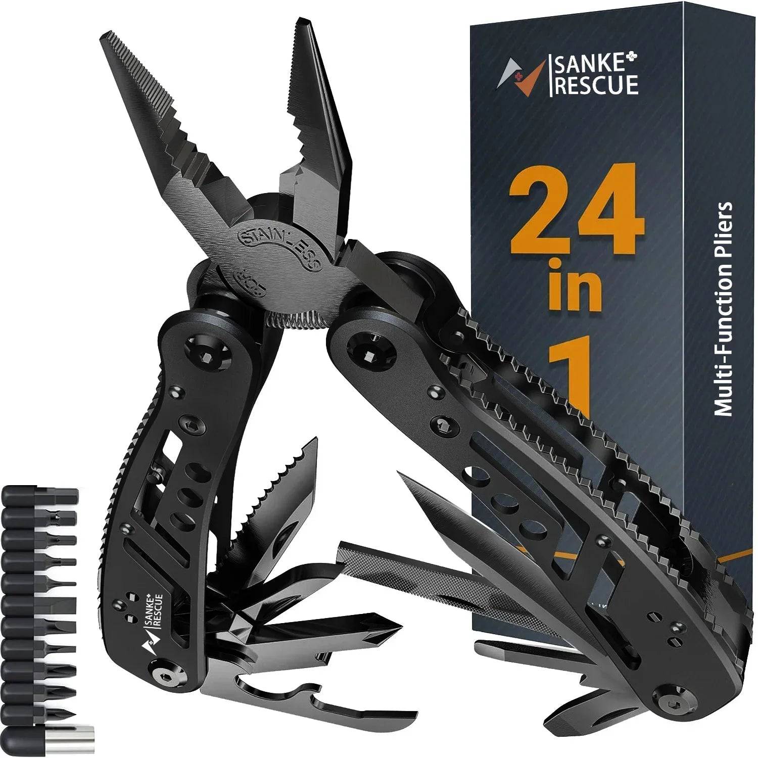 24-in-1 Sanke Rescue Multitool – Survival & Camping Gear