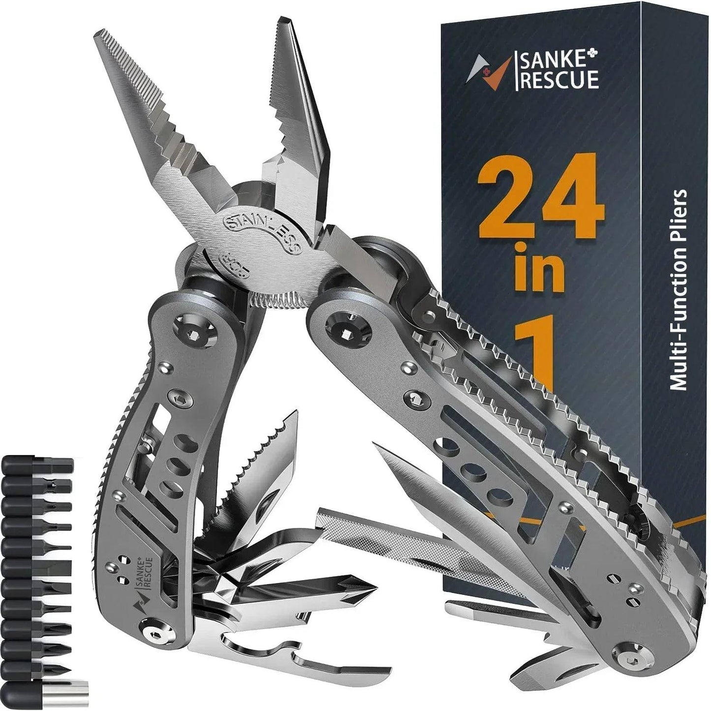 24-in-1 Sanke Rescue Multitool – Survival & Camping Gear