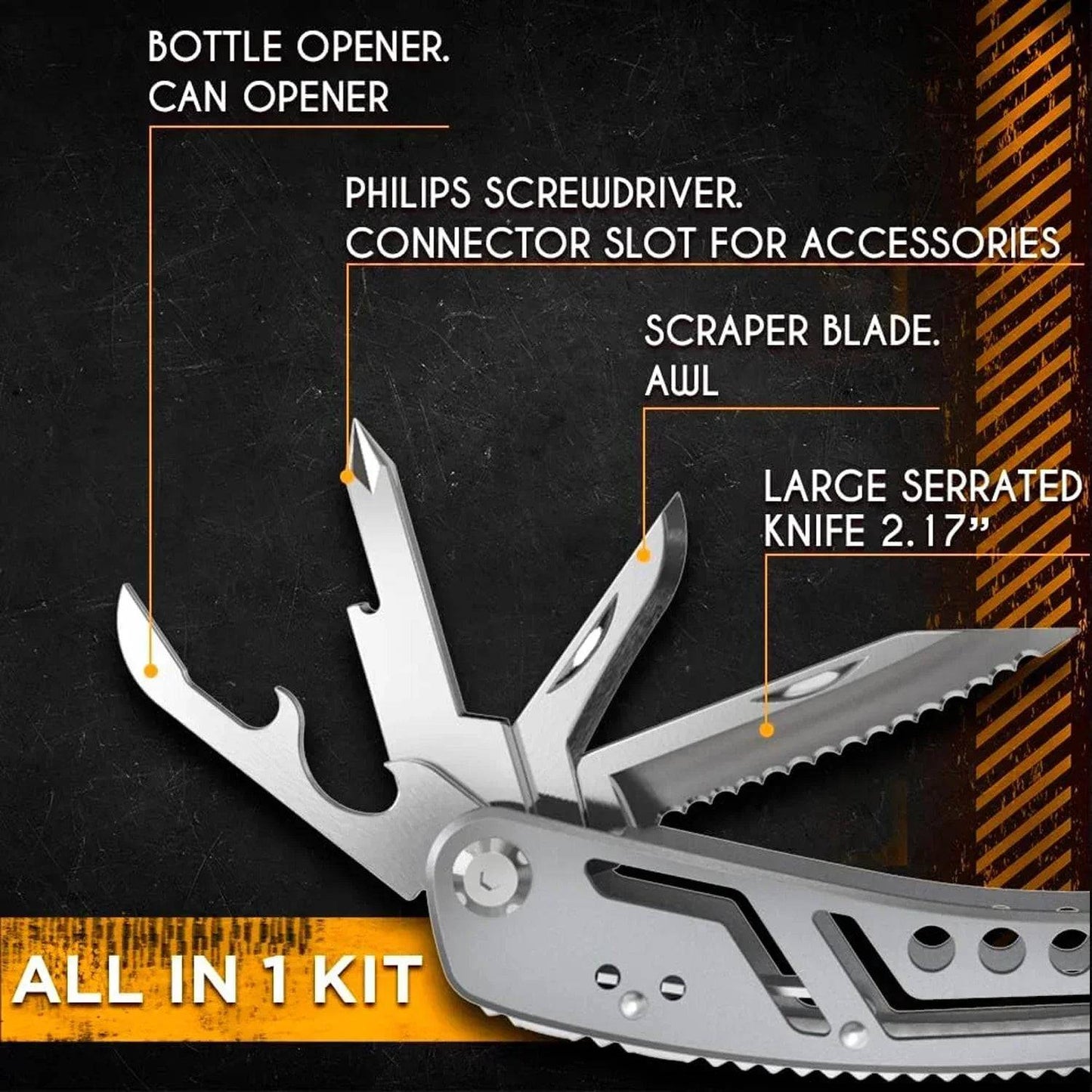 24-in-1 Sanke Rescue Multitool – Survival & Camping Gear