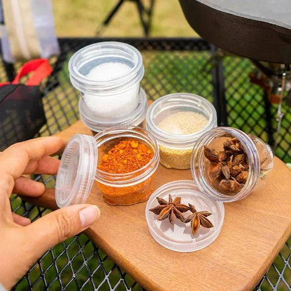 Portable Camping Spice Kit – 5 Clear Seasoning Bottles