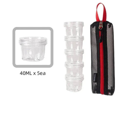 Portable Camping Spice Kit – 5 Clear Seasoning Bottles