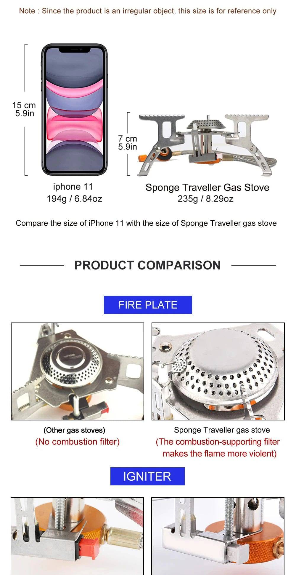 3500W Portable Foldable Gas Stove